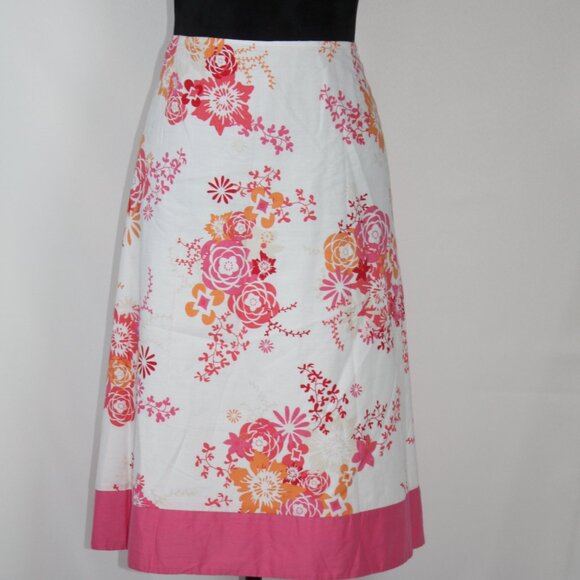 Pendleton Floral Skirt with Pink Hemline Size 16 - Picture 7 of 7